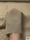 Italian Novelty Burnout Jacquard Linen - Khaki