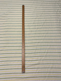 Italian Yarn-Dyed Textured Striped Cotton with Vertical Stretch - Off-White / Pear Green / Pale Yellow