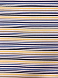 Italian Yarn-Dyed and Gauze Striped Cotton - Blues / Black / Yellow / Off-White