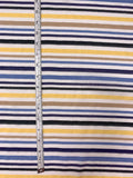 Italian Yarn-Dyed and Gauze Striped Cotton - Blues / Black / Yellow / Off-White
