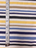 Italian Yarn-Dyed and Gauze Striped Cotton - Blues / Black / Yellow / Off-White