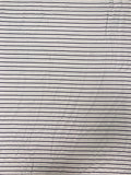 Italian Yarn-Dyed Striped Lightweight Viscose Blend Crepe - Navy / Carolina Blue / Off-White
