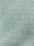 Italian Novelty Striped Cotton with Lurex Detailing - Pale Seafoam / Off-White / Silver