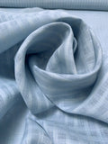 Shadow Gingham Check Linen - Winter Sky Blue