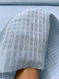 Shadow Gingham Check Linen - Winter Sky Blue