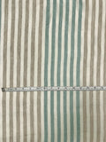 Yarn-Dyed Striped Soft Linen - Tan / Dusty Aqua / Light Ivory