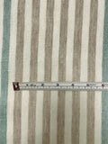 Yarn-Dyed Striped Soft Linen - Tan / Dusty Aqua / Light Ivory