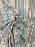 Yarn-Dyed Striped Linen with Lurex Detailing - Multicolor
