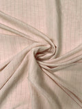 Italian Pinstripe Airy Linen - Pale Blush / Muted Grey