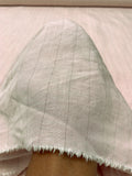 Italian Pinstripe Airy Linen - Pale Blush / Muted Grey
