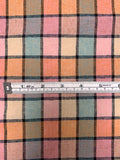 Yarn-Dyed Check Grid Cotton - Coral / Pinks / Dusty Aqua