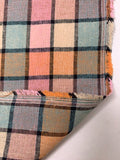 Yarn-Dyed Check Grid Cotton - Coral / Pinks / Dusty Aqua