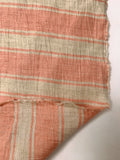 Italian Yarn-Dyed Striped Linen and Silk Suiting - Peach / Sand