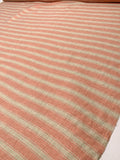 Italian Yarn-Dyed Striped Linen and Silk Suiting - Peach / Sand