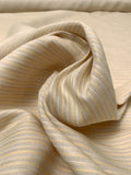 Italian Yarn-Dyed Striped Cotton - Champagne / Butter Yellow