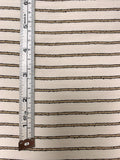 Italian Yarn-Dyed Herringbone Striped Suiting with Bouclé Yarns - Light Beige / Tan / Black