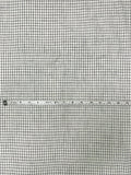 Yarn-Dyed Check Grid Linen - Off-White / Navy