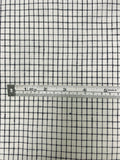 Yarn-Dyed Check Grid Linen - Off-White / Navy