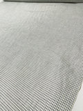 Yarn-Dyed Check Grid Linen - Off-White / Navy