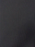 Italian Pinstripe Rayon-Blend Shirting with Fusing - Black / White