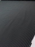 Italian Pinstripe Rayon-Blend Shirting with Fusing - Black / White