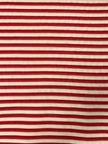 Italian Striped Seersucker-Like Cotton Suiting - Cream / Red