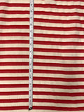 Italian Striped Seersucker-Like Cotton Suiting - Cream / Red