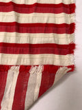 Italian Striped Seersucker-Like Cotton Suiting - Cream / Red