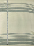 Italian Yarn-Dyed Striped Satin Faced Cotton - Cream / Grey