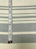 Italian Yarn-Dyed Striped Satin Faced Cotton - Cream / Grey