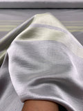 Italian Yarn-Dyed Striped Satin Faced Cotton - Frosty Purple / Frosty Celery
