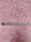 Double-Scalloped Floral Leavers Lace - Cherry Blossom Pink