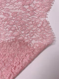 Double-Scalloped Floral Leavers Lace - Cherry Blossom Pink