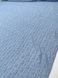 Textured Floral and Corded Stretch Lace - Carolina Blue