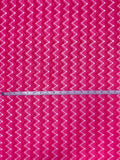 Textured 3D Chevron Lace with Vertical Stretch - Hot Pink