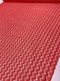 Textured 3D Chevron Lace - Dark Coral