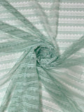 Scalloped Striped Lace - Seafoam