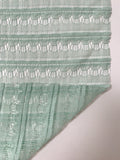 Scalloped Striped Lace - Seafoam