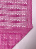 Scalloped Striped Lace - Orchid Pink