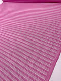 Scalloped Striped Lace - Orchid Pink