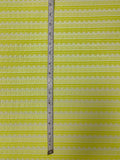Scalloped Striped Lace - Neon Yellow