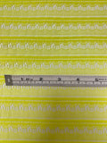 Scalloped Striped Lace - Neon Yellow