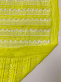 Scalloped Striped Lace - Neon Yellow
