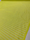 Scalloped Striped Lace - Neon Yellow
