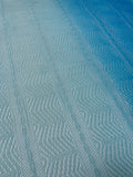 Ombré Striped Stretch Lace - Aqua Blue / Celeste