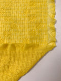 Floral Chevron Vines Lace with Vertical Stretch - Corn Yellow