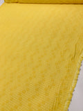 Floral Chevron Vines Lace with Vertical Stretch - Corn Yellow