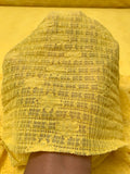 Floral Chevron Vines Lace with Vertical Stretch - Corn Yellow