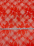 Lattice Floral Lily Lace - Red-Orange