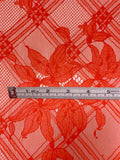 Lattice Floral Lily Lace - Red-Orange